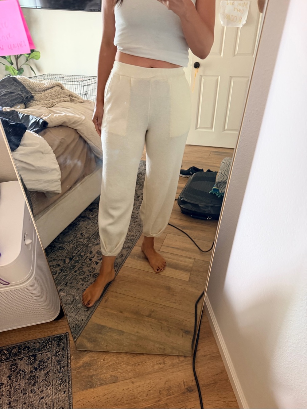 Free People Women Freya Oatmeal Pants Size S